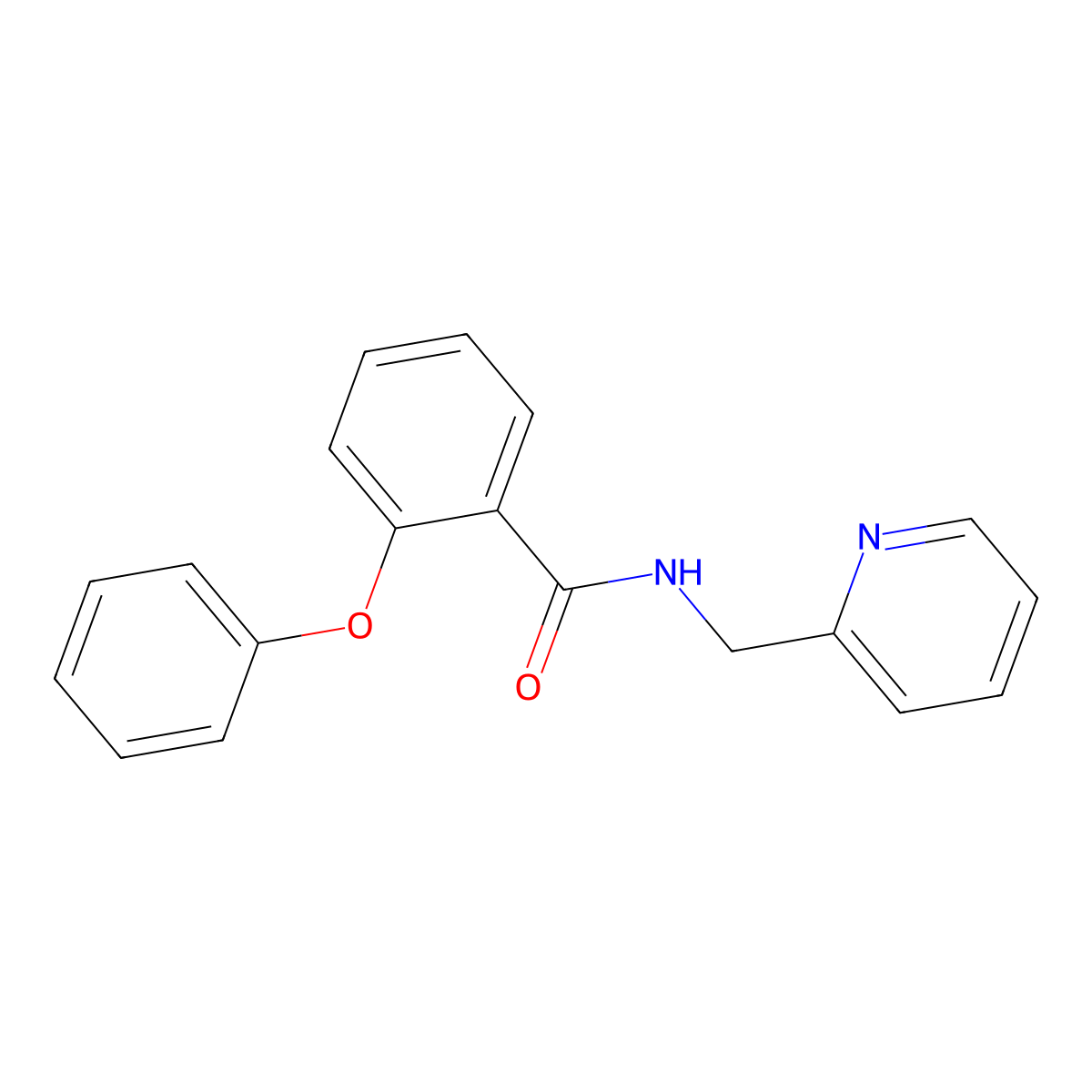 2-phenoxy-N-(2-pyridinylmethyl)benzamide molecular structure, CAS 5867-02-7