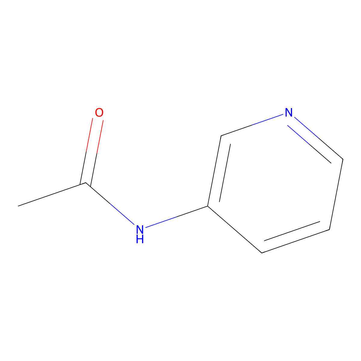 3-Acetamidopyridine molecular structure, CAS 5867-45-8