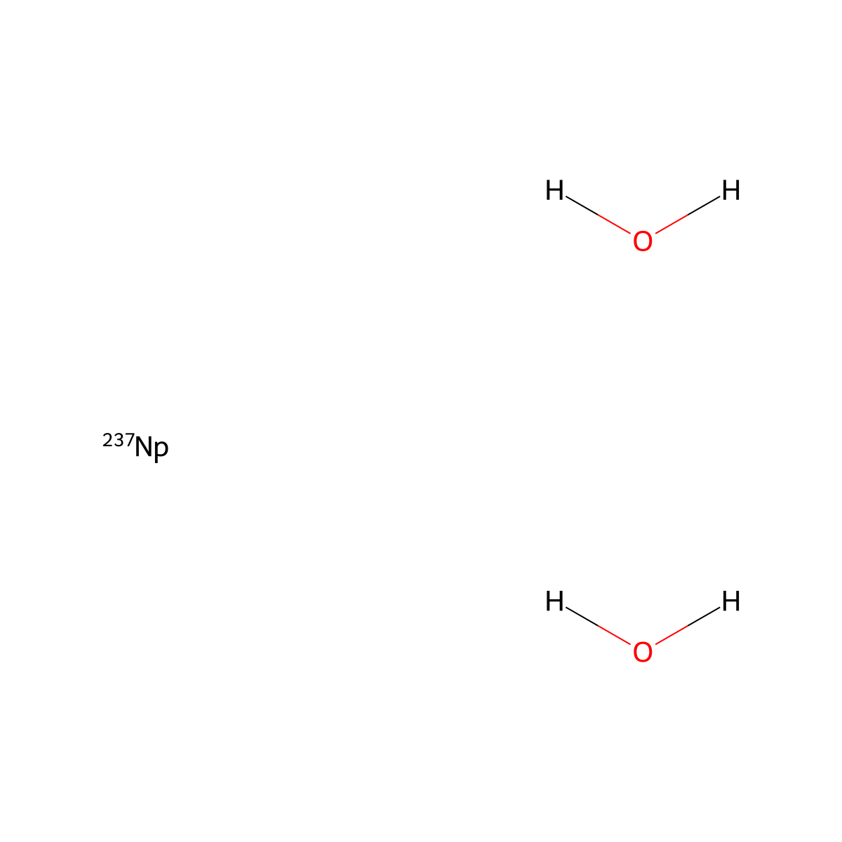 (~237~Np)Neptunium--water (1/2) molecular structure, CAS 58670-16-9
