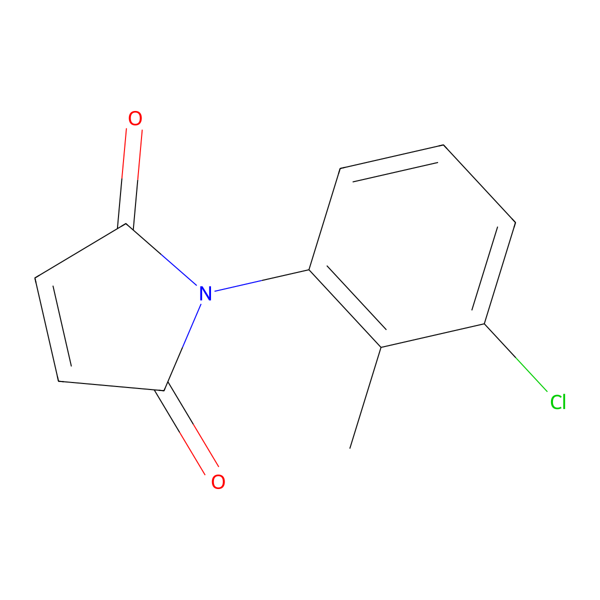 1-(3-chloro-2-methylphenyl)-2,5-dihydro-1H-pyrrole-2,5-dione molecular structure, CAS 58670-25-0