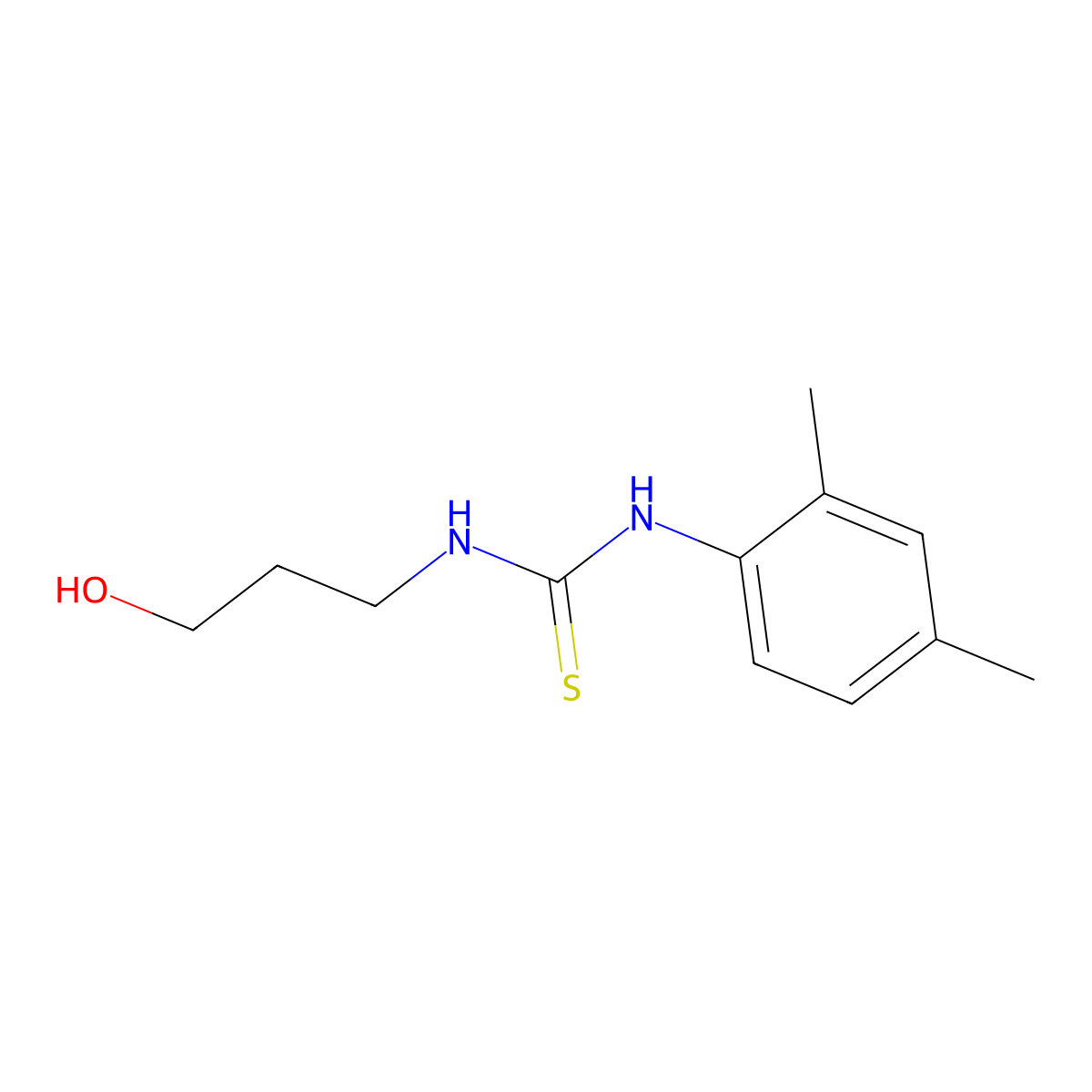 1-(2,4-Dimethylphenyl)-3-(3-hydroxypropyl)thiourea molecular structure, CAS 58671-81-1