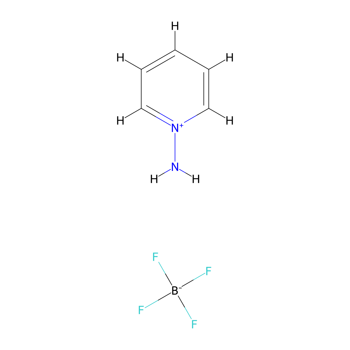 1-Aminopyridin-1-ium; tetrafluoroboranuide molecular structure, CAS 58673-26-0