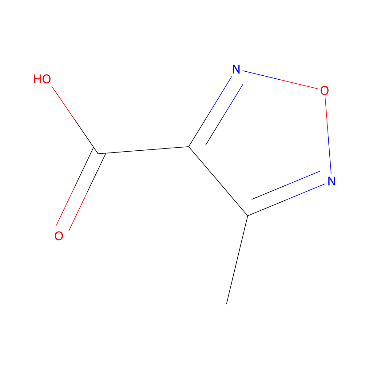 4-Methyl-1,2,5-oxadiazole-3-carboxylic acid molecular structure, CAS 58677-34-2