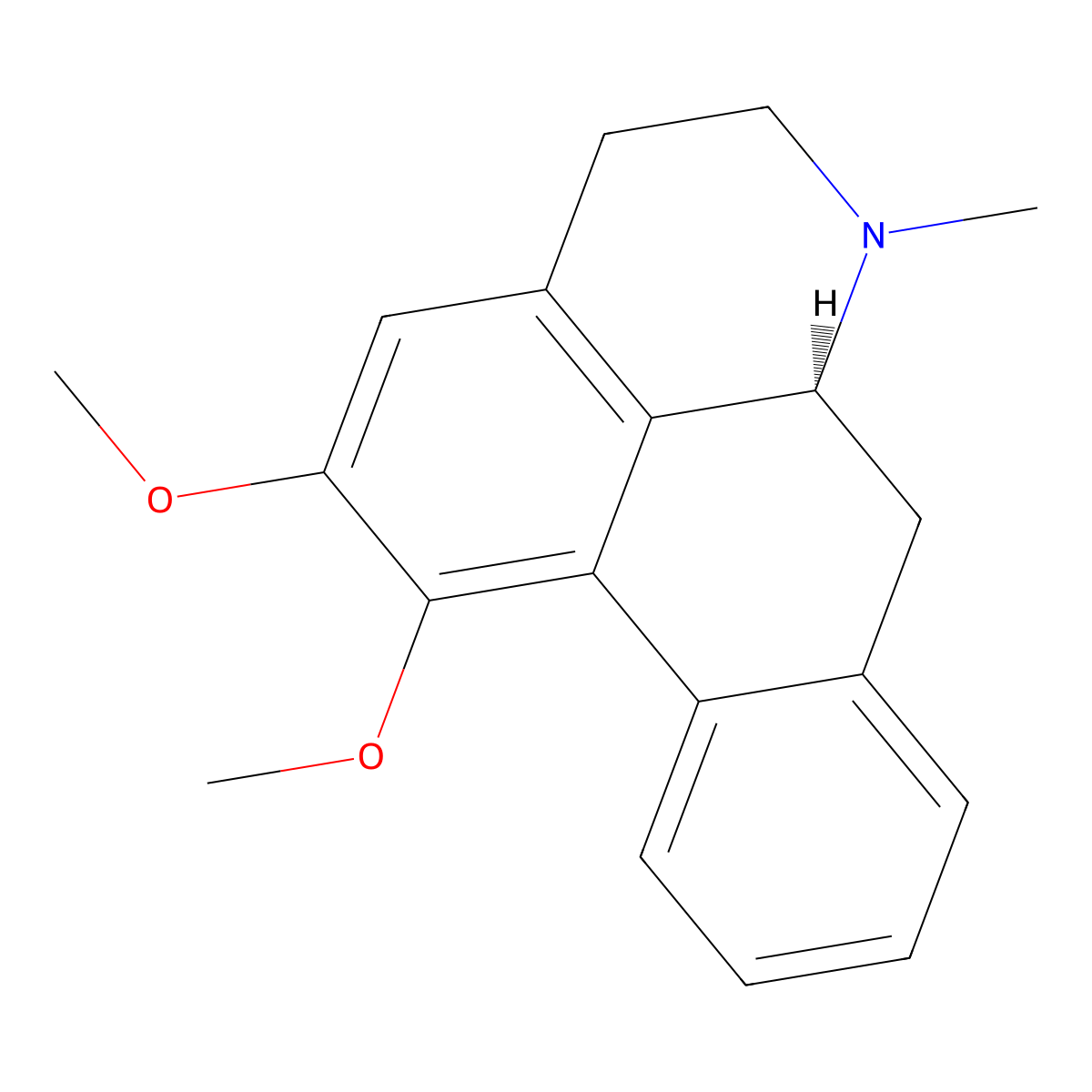 Aprphine, 1,2-dimethoxy-, (+-)- molecular structure, CAS 5868-18-8
