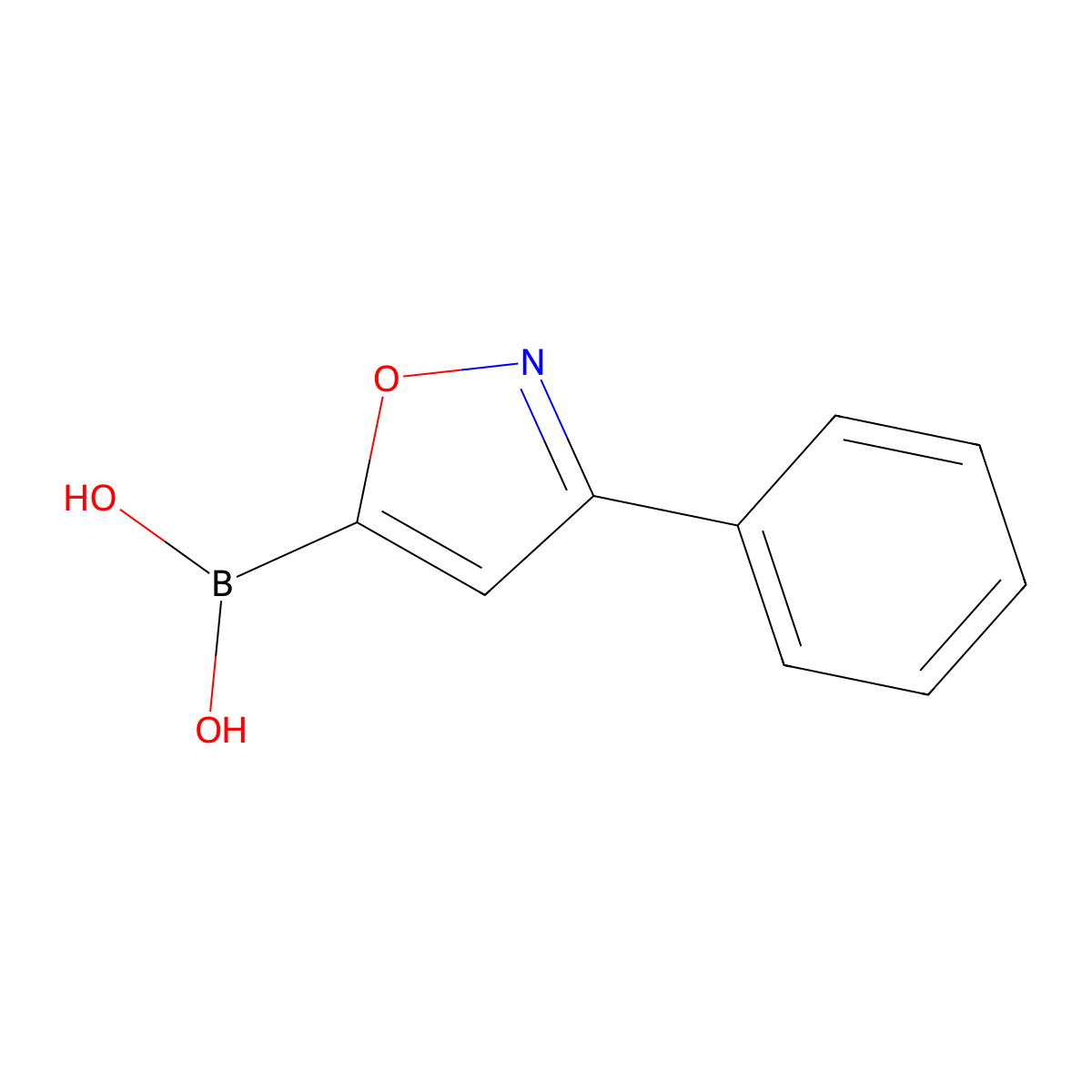 (3-Phenyl-1,2-oxazol-5-yl)boronic acid molecular structure, CAS 5868-54-2