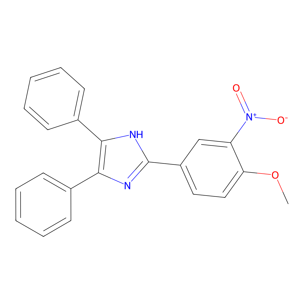 2-(4-methoxy-3-nitrophenyl)-4,5-diphenyl-1H-imidazole molecular structure, CAS 5868-92-8