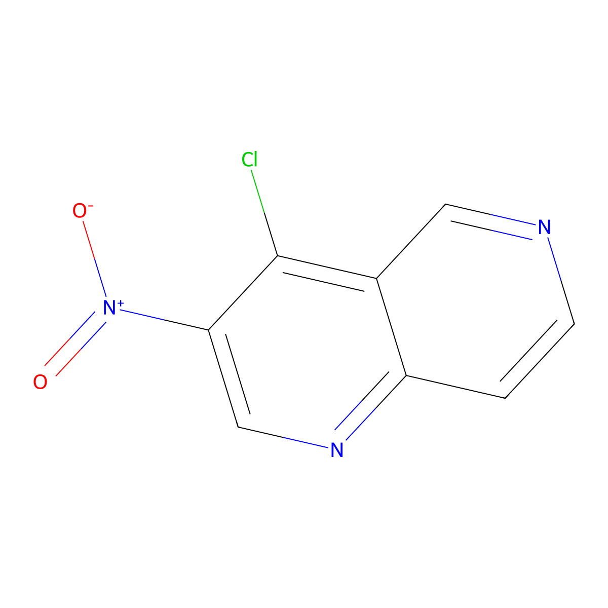 4-Chloro-3-nitro-1,6-naphthyridine molecular structure, CAS 58680-39-0