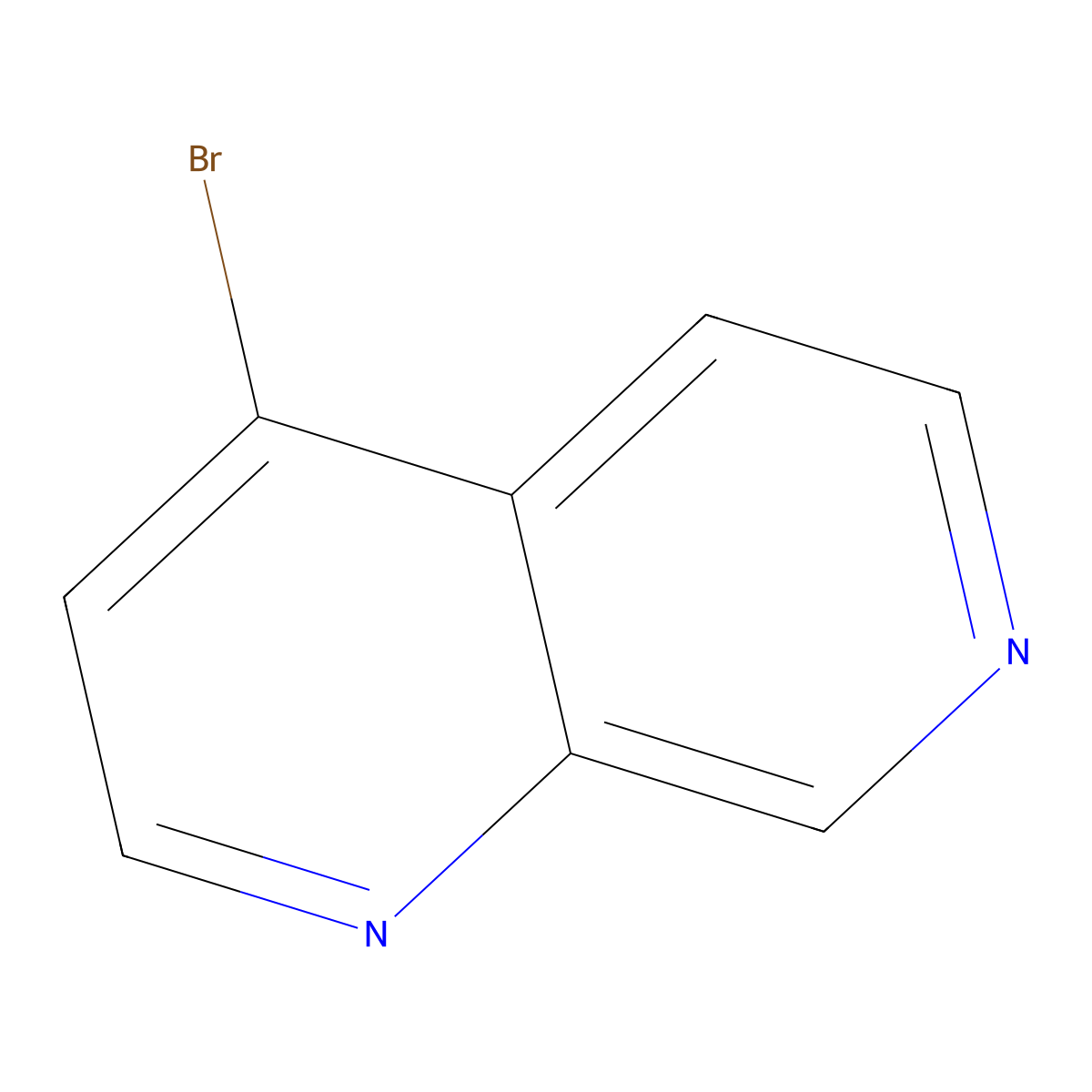 4-Bromo-1,7-naphthyridine molecular structure, CAS 58680-40-3