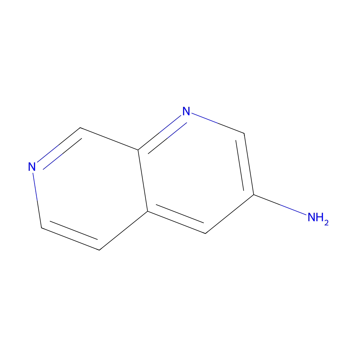 1,7-Naphthyridin-3-amine molecular structure, CAS 58680-42-5