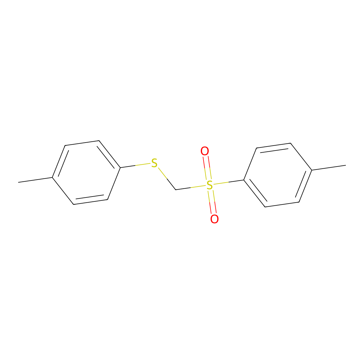 1-Methyl-4-({[(4-methylphenyl)sulfanyl]methyl}sulfonyl)benzene molecular structure, CAS 58680-49-2