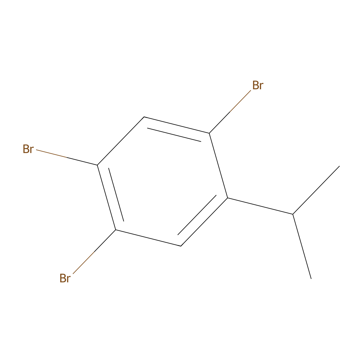 2,4,5-Tribromocumene molecular structure, CAS 58683-70-8