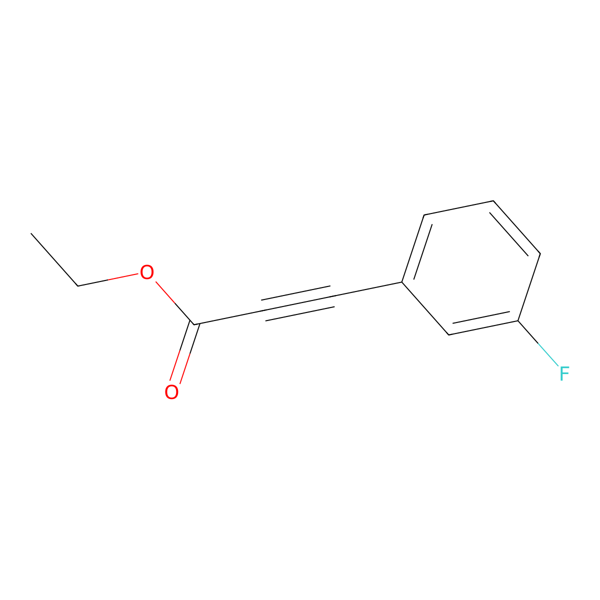 Ethyl 3-(3-fluorophenyl)prop-2-ynoate molecular structure, CAS 58686-65-0