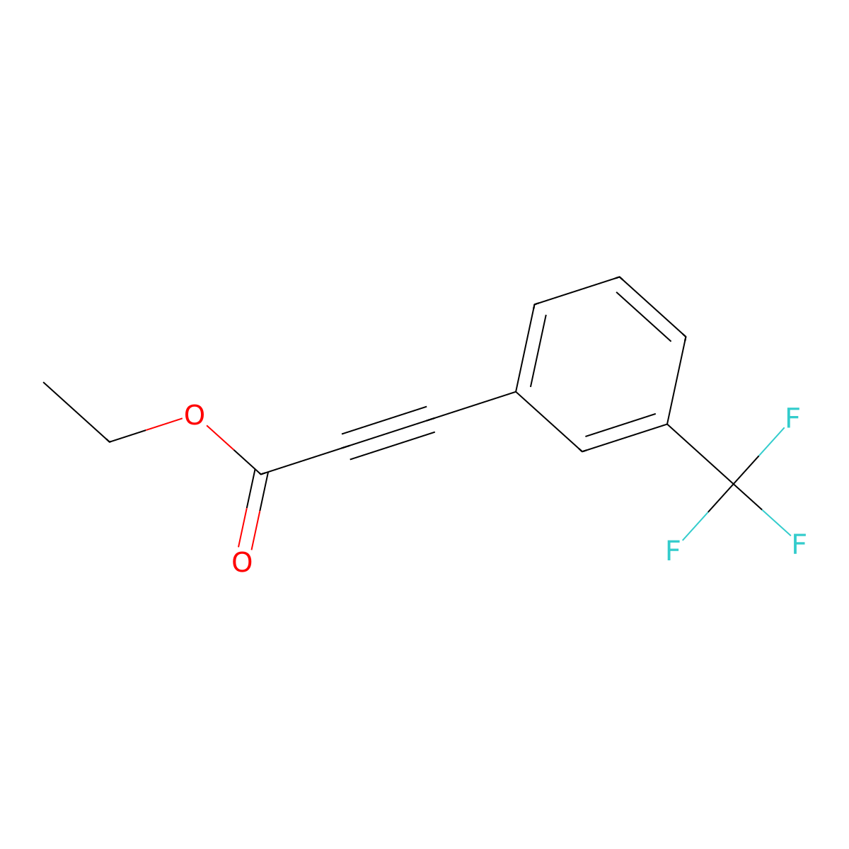 Ethyl 3-[3-(trifluoromethyl)phenyl]prop-2-ynoate molecular structure, CAS 58686-69-4