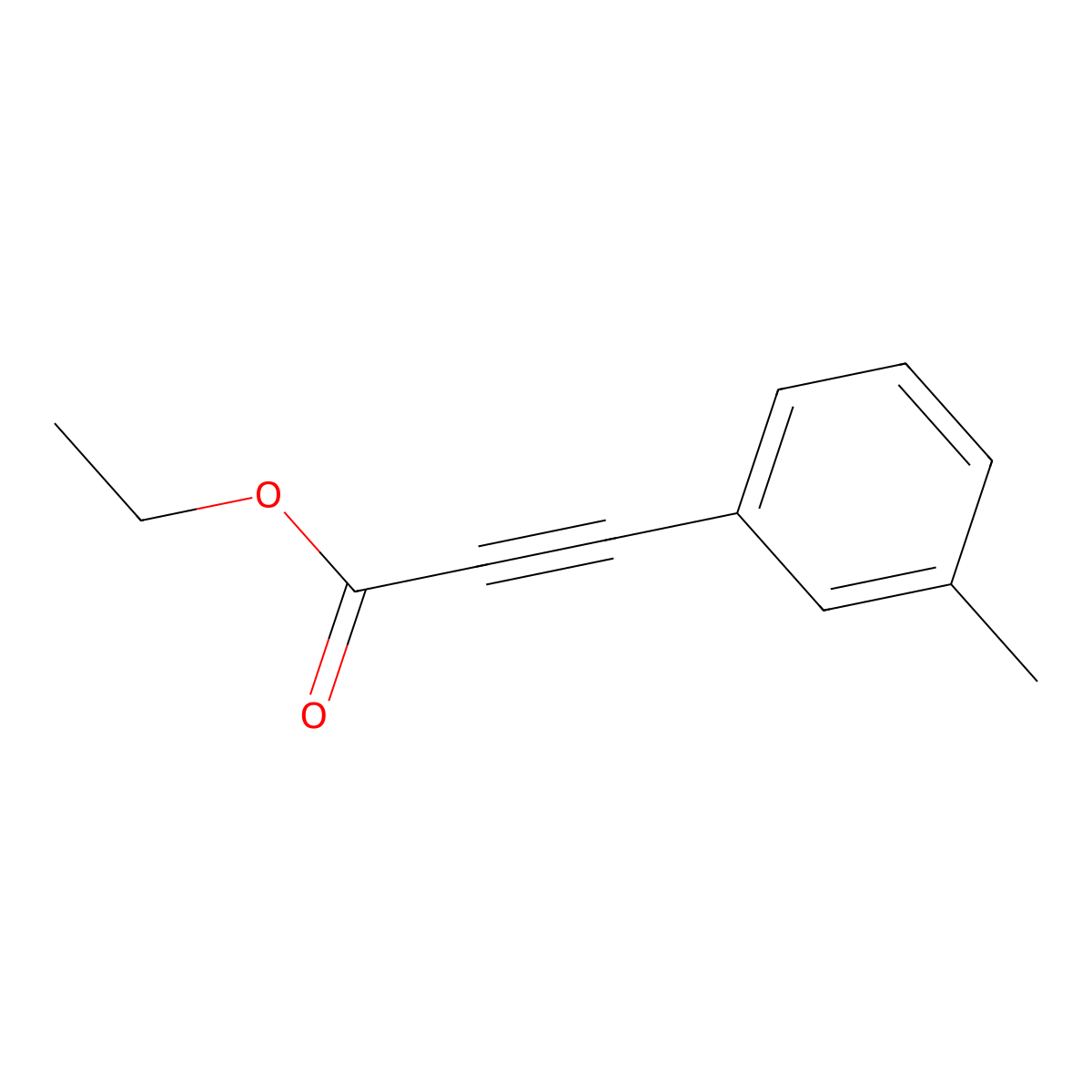 Ethyl 3-(3-methylphenyl)prop-2-ynoate molecular structure, CAS 58686-70-7
