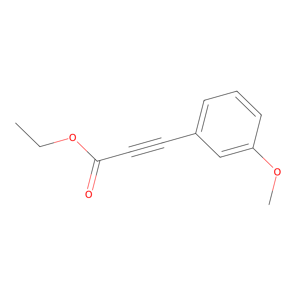 Ethyl 3-(3-methoxyphenyl)prop-2-ynoate molecular structure, CAS 58686-72-9