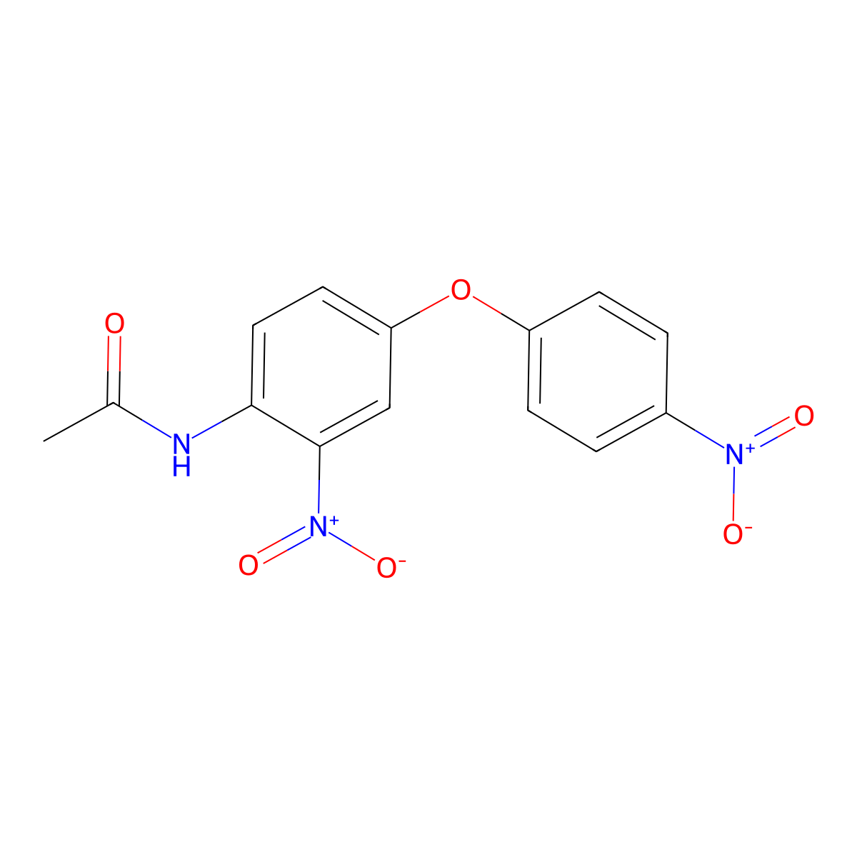 N-[2-nitro-4-(4-nitrophenoxy)phenyl]acetamide molecular structure, CAS 58688-76-9