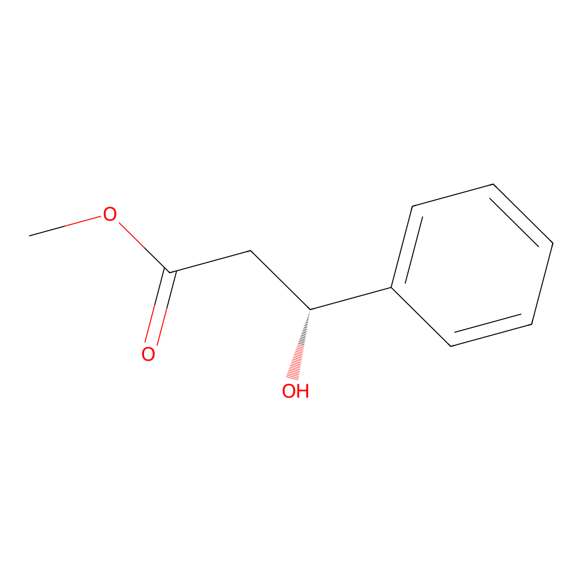 methyl (3R)-3-hydroxy-3-phenylpropanoate molecular structure, CAS 58692-70-9