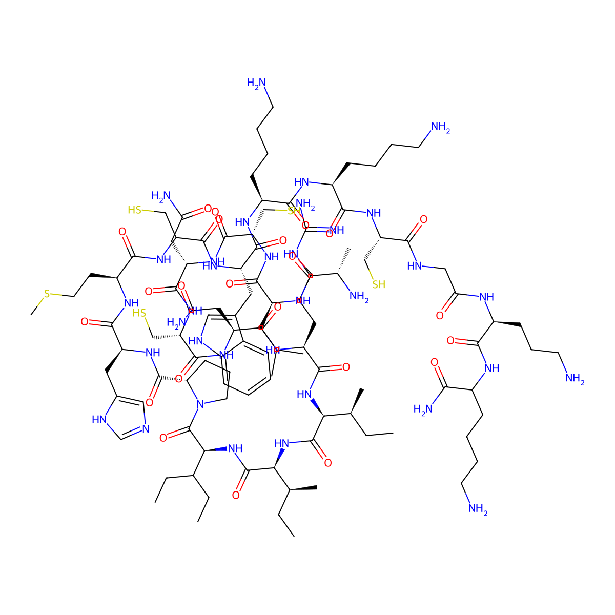 Tertiapin molecular structure, CAS 58694-52-3
