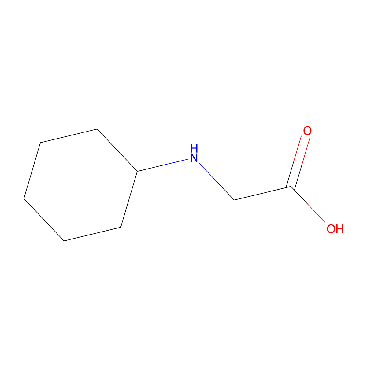 Glycine, N-cyclohexyl- molecular structure, CAS 58695-41-3