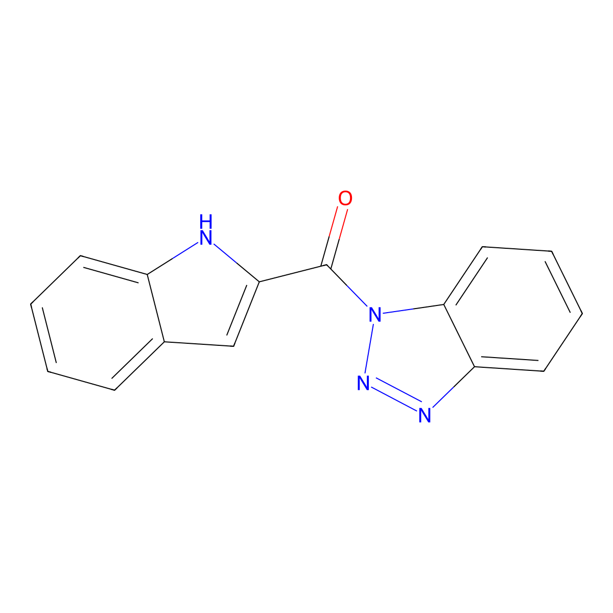 (1H-Benzotriazol-1-yl)(1H-indol-2-yl)methanone molecular structure, CAS 586959-21-9