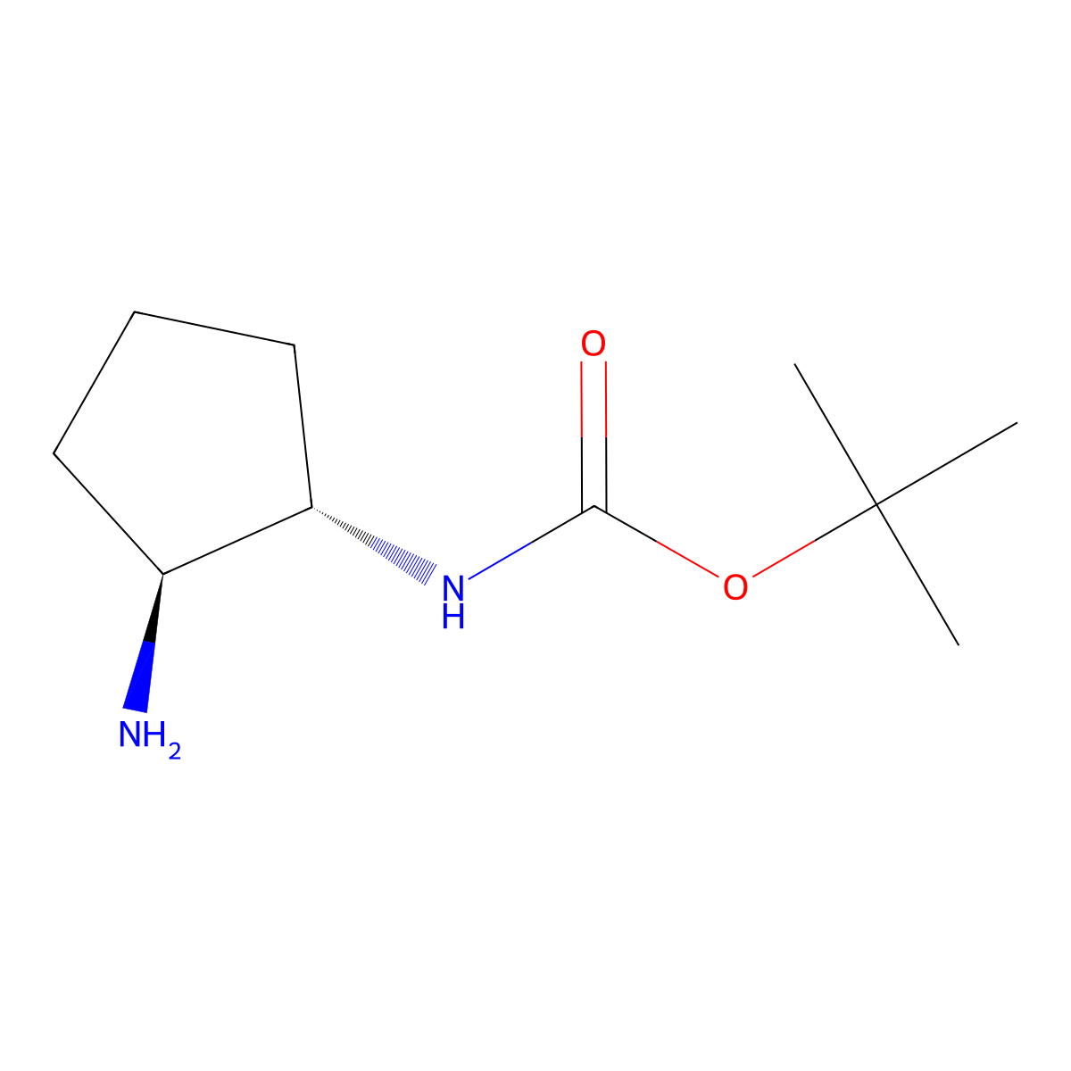 (1S,2S)-trans-N-Boc-1,2-cyclopentanediamine molecular structure, CAS 586961-34-4