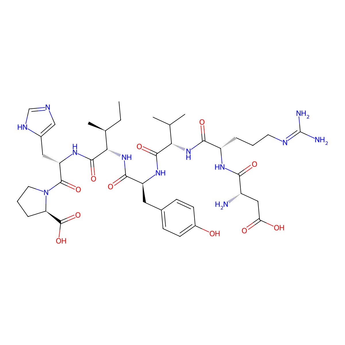 (D-Pro7)-Angiotensin I/II (1-7) molecular structure, CAS 586962-44-9
