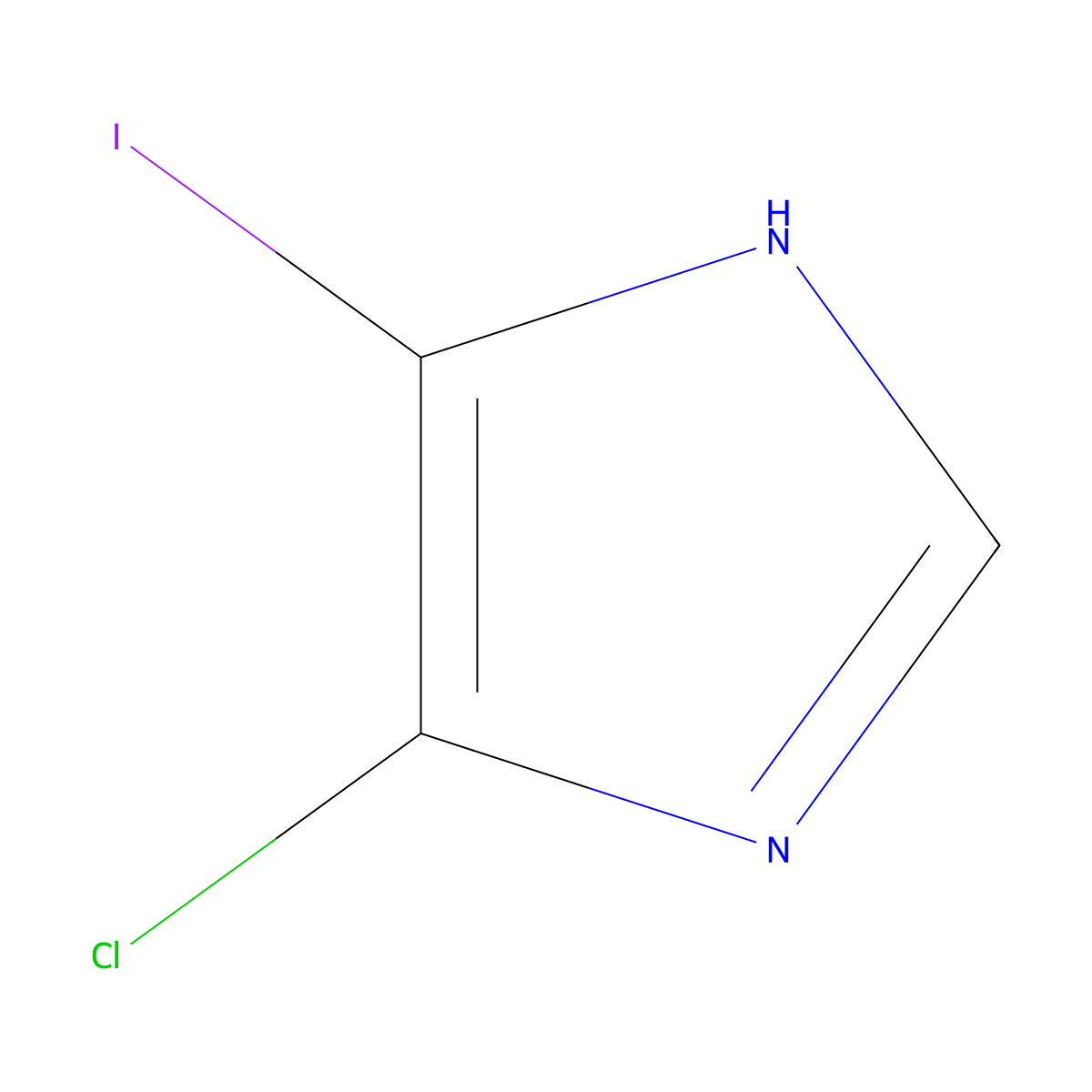 5-Chloro-4-iodo-1H-imidazole molecular structure, CAS 586965-46-0