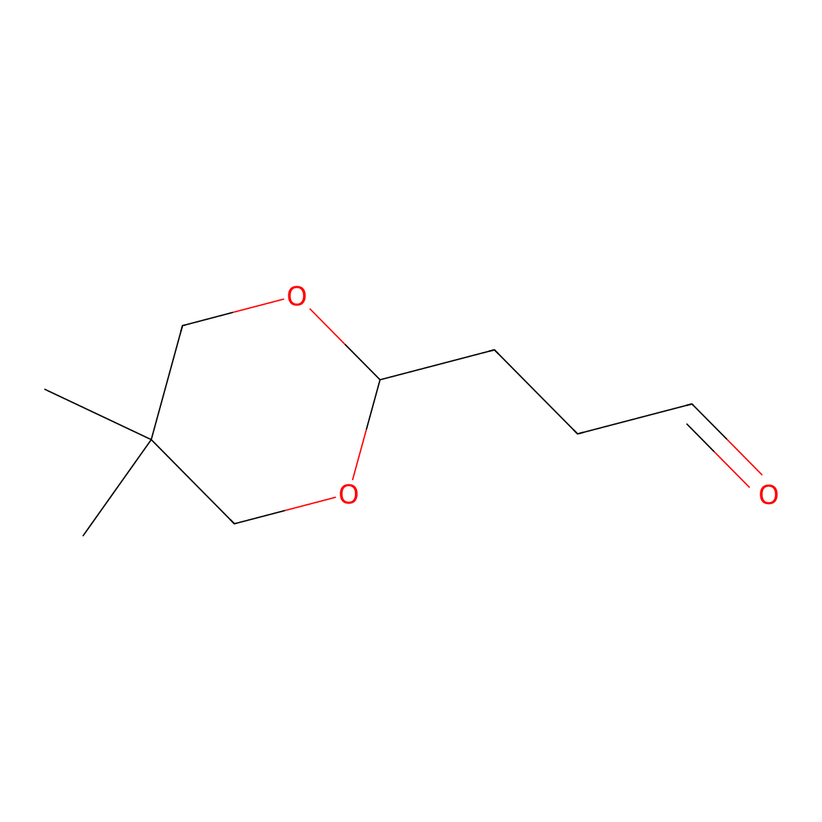 5,5-Dimethyl-1,3-dioxane-2-propionaldehyde molecular structure, CAS 58697-03-3