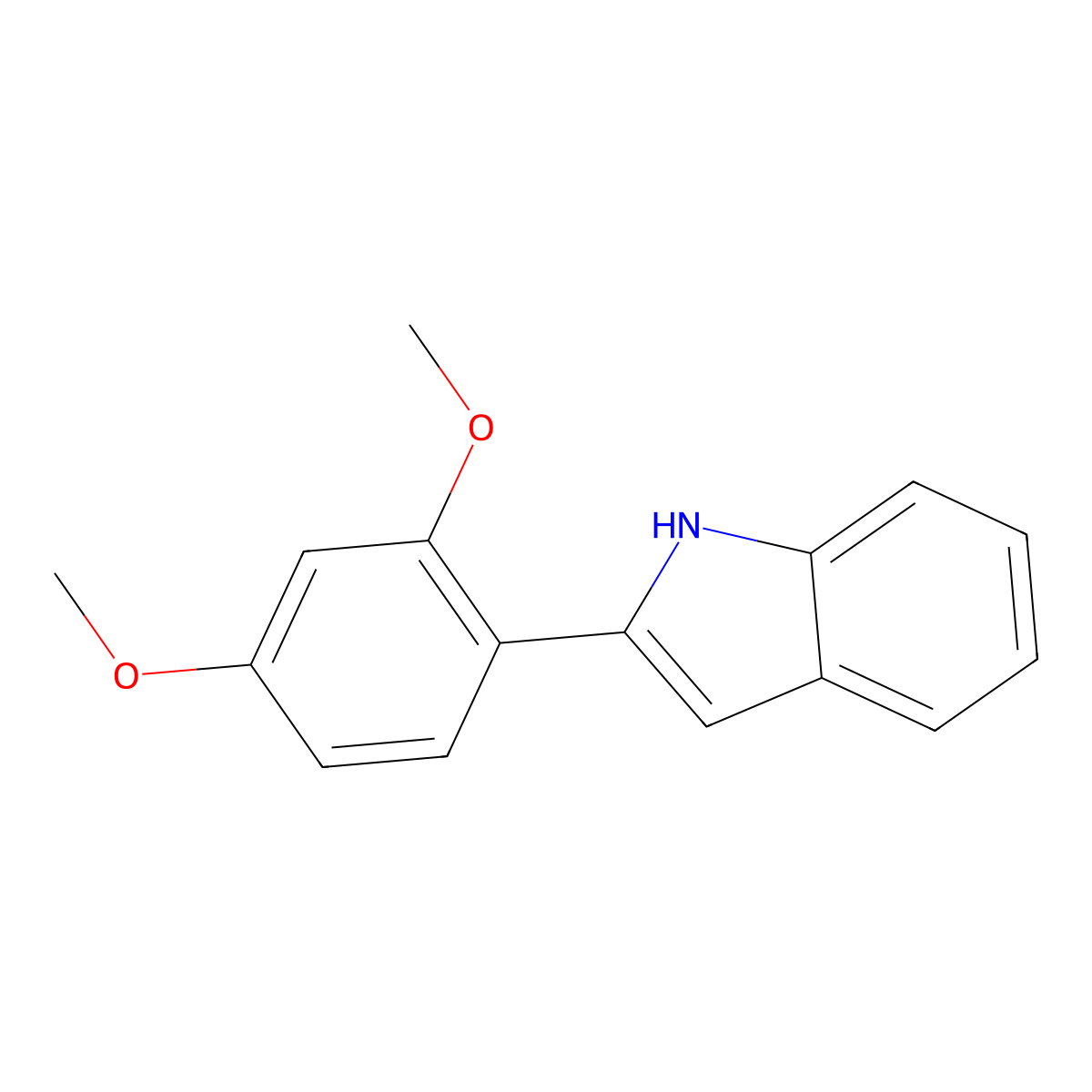 2-(2,4-Dimethoxyphenyl)-1H-indole molecular structure, CAS 58697-60-2