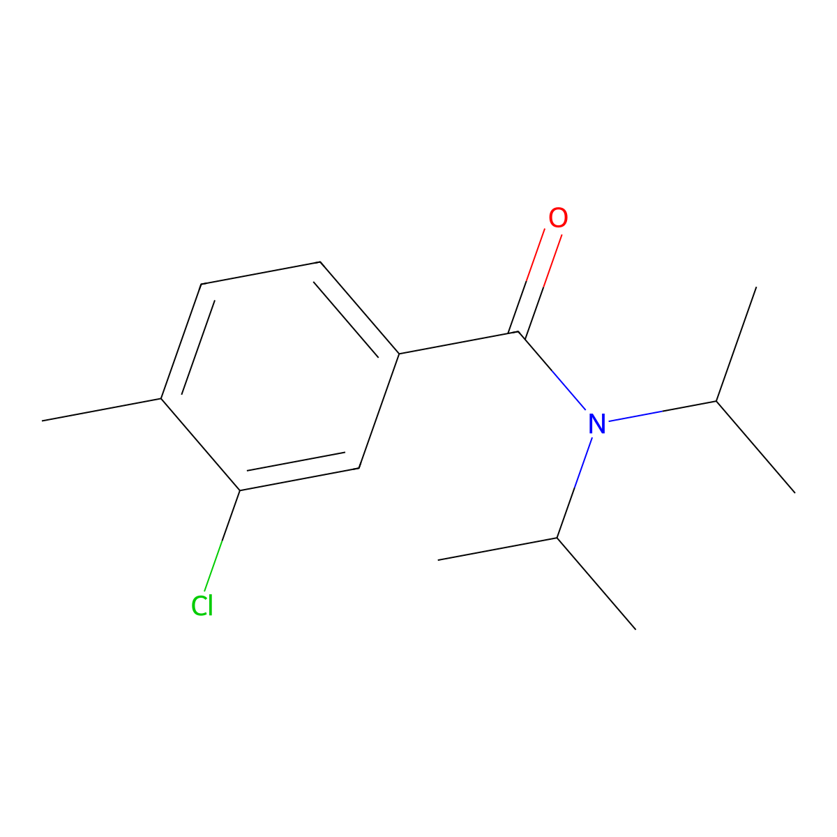 3-Chloro-4-methyl-N,N-bis(1-methylethyl)benzamide molecular structure, CAS 586979-63-7