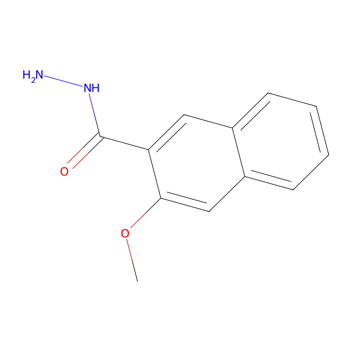 3-Methoxynaphthalene-2-carbohydrazide molecular structure, CAS 58698-35-4