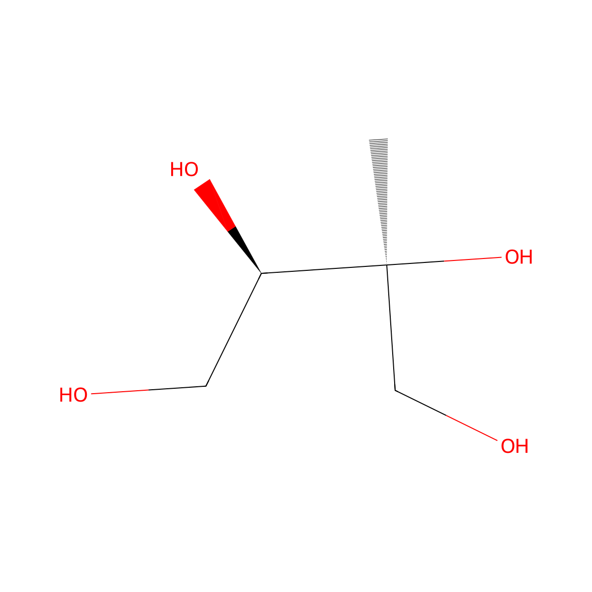 2-C-Methyl-D-erythritol molecular structure, CAS 58698-37-6