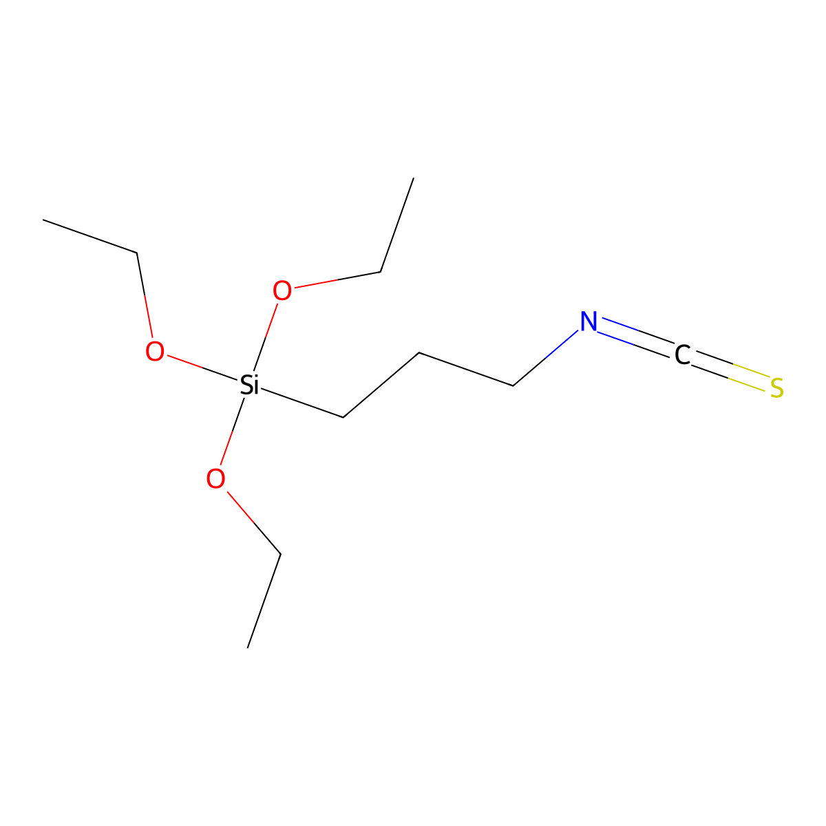 3-Isothiocyanatopropyltriethoxysilane molecular structure, CAS 58698-89-8