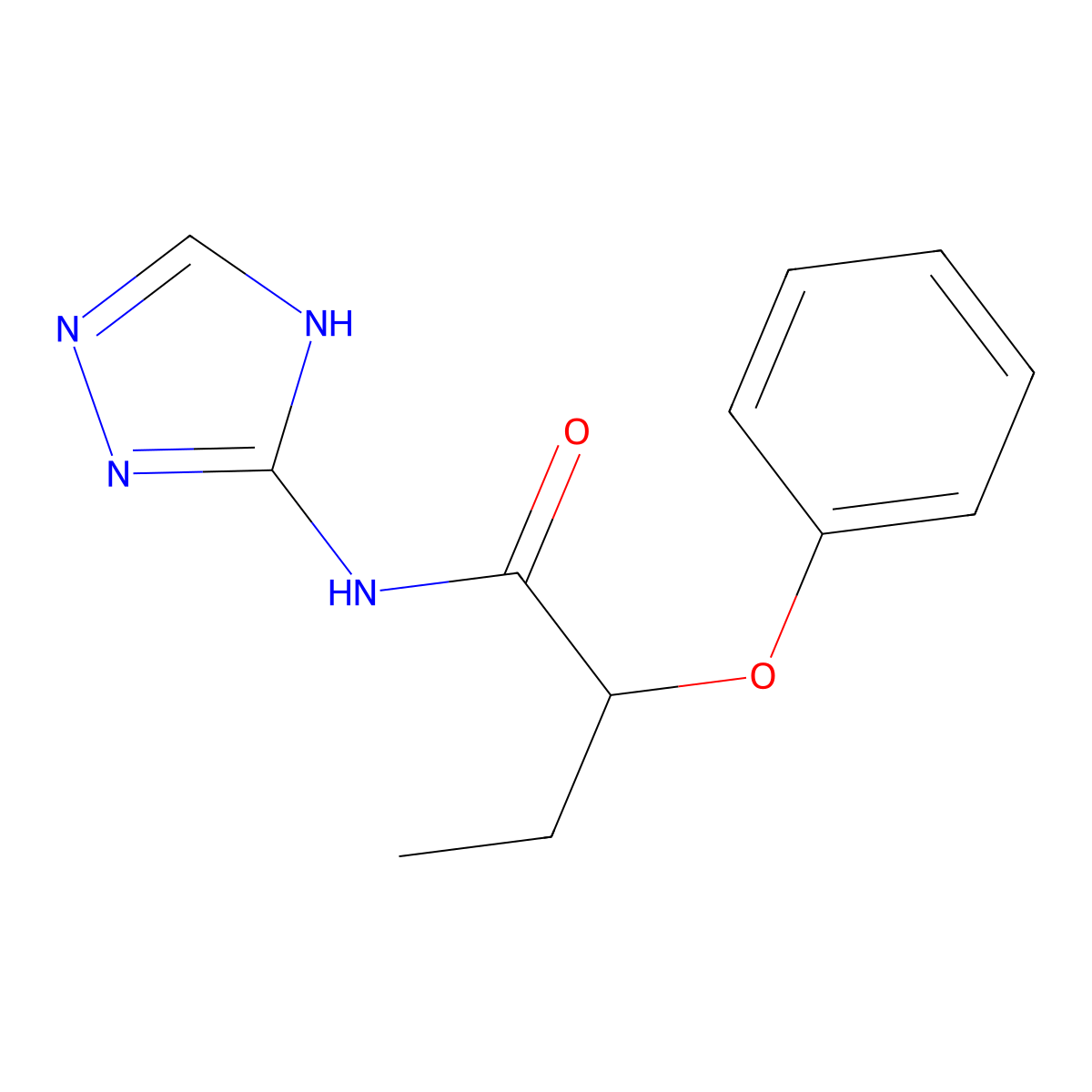 2-phenoxy-N-(1H-1,2,4-triazol-5-yl)butanamide molecular structure, CAS 586983-20-2