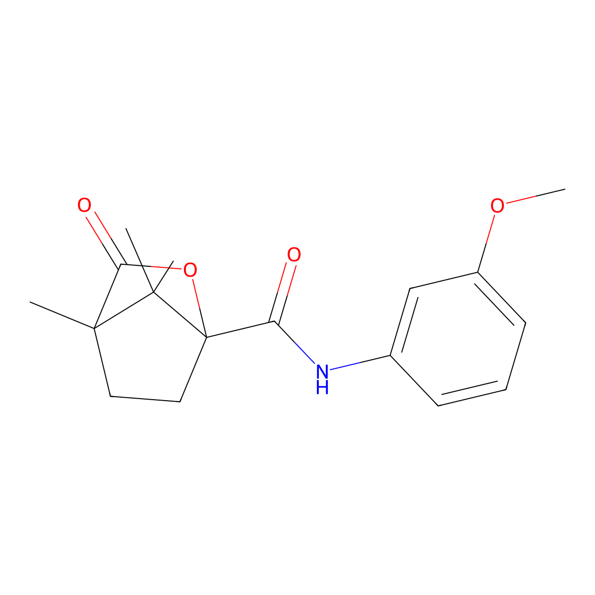 N-(3-methoxyphenyl)-4,7,7-trimethyl-3-oxo-2-oxabicyclo[2.2.1]heptane-1-carboxamide molecular structure, CAS 586983-92-8