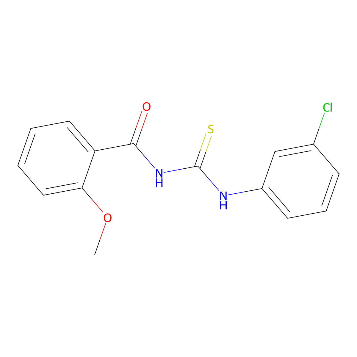 N-[(3-chlorophenyl)carbamothioyl]-2-methoxybenzamide molecular structure, CAS 586984-07-8
