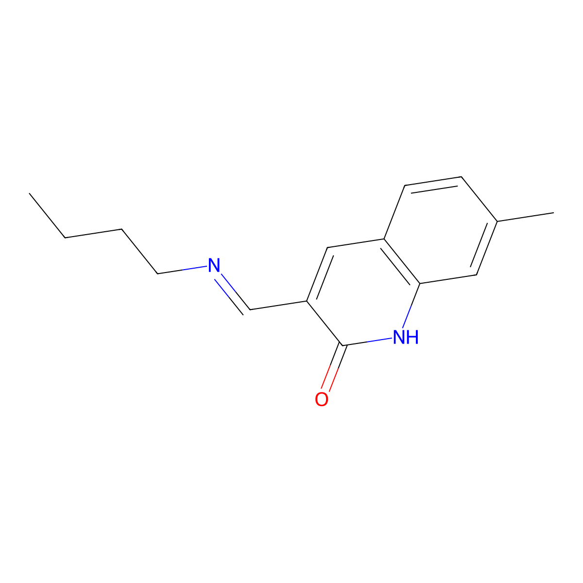 3-[(Butylimino)methyl]-7-methyl-2(1H)-quinolinone molecular structure, CAS 586986-37-0