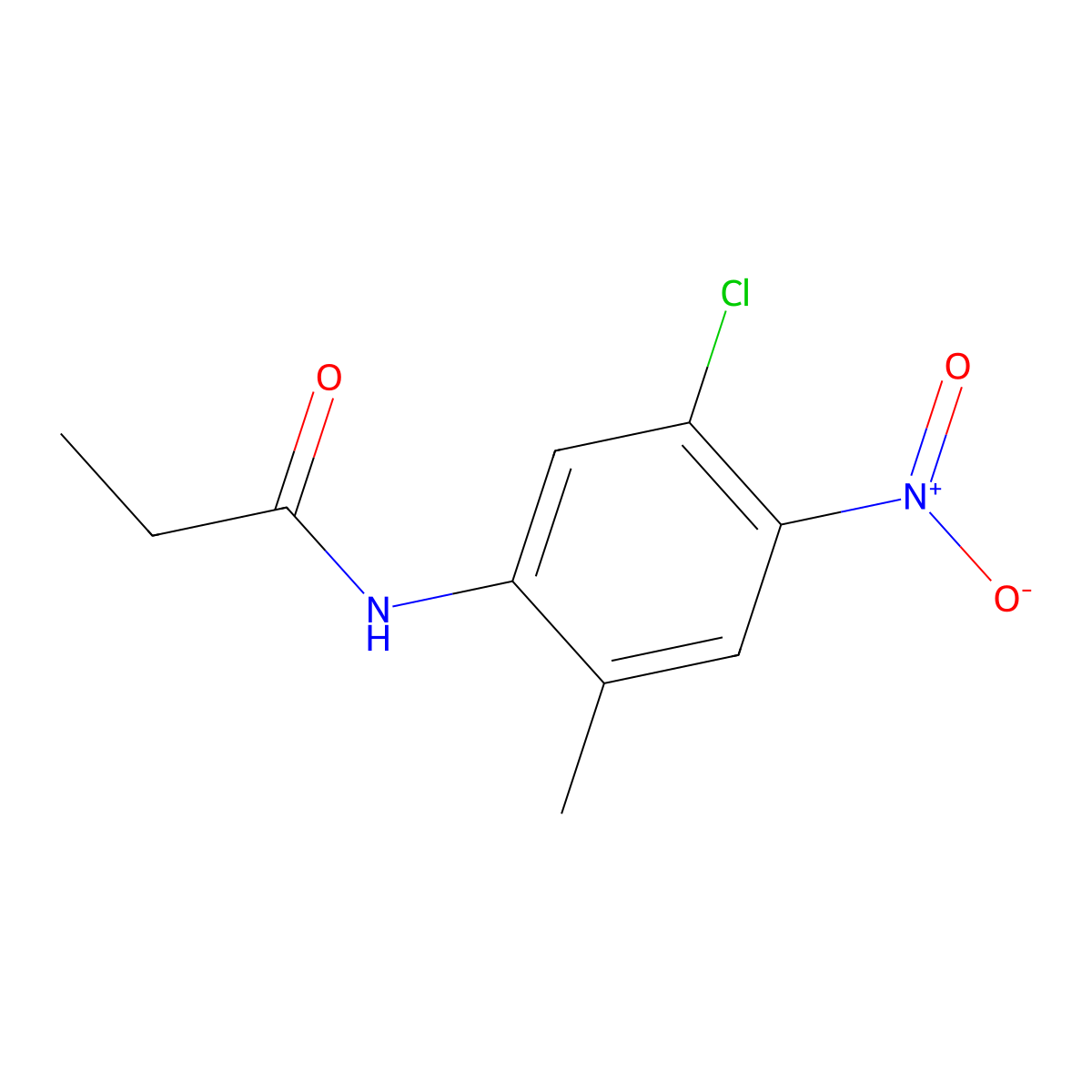 N-(5-chloro-2-methyl-4-nitrophenyl)propanamide molecular structure, CAS 586987-36-2