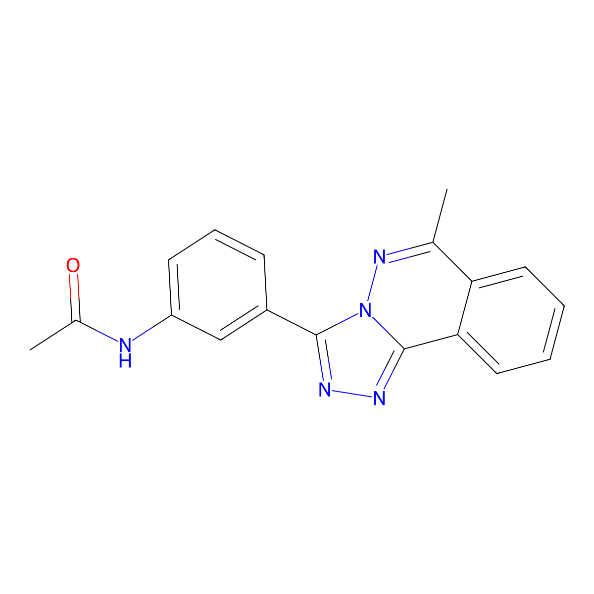 N-[3-(6-methyl-[1,2,4]triazolo[3,4-a]phthalazin-3-yl)phenyl]acetamide molecular structure, CAS 586989-12-0