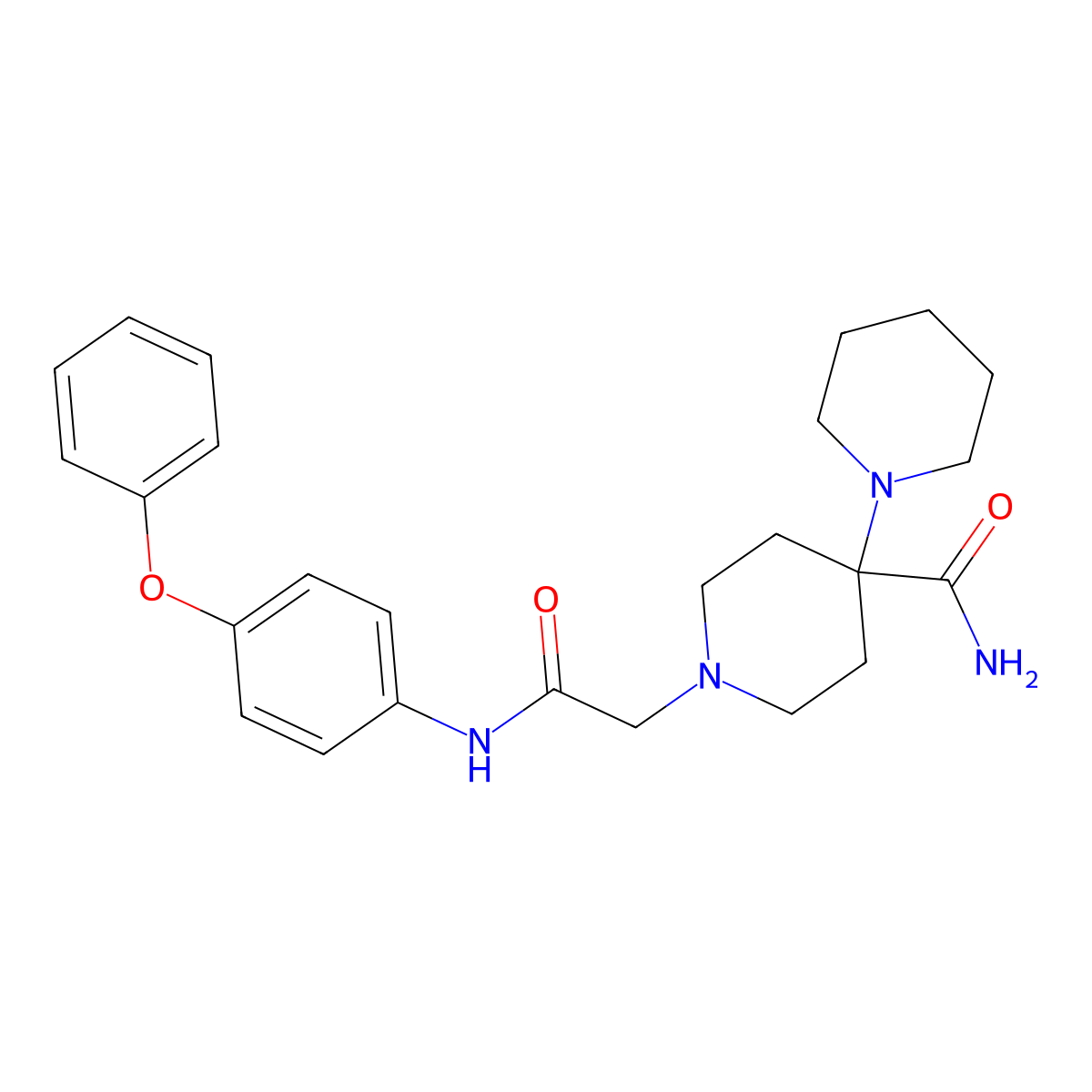 1'-{2-Oxo-2-[(4-phenoxyphenyl)amino]ethyl}-1,4'-bipiperidine-4'-carboxamide molecular structure, CAS 586993-59-1