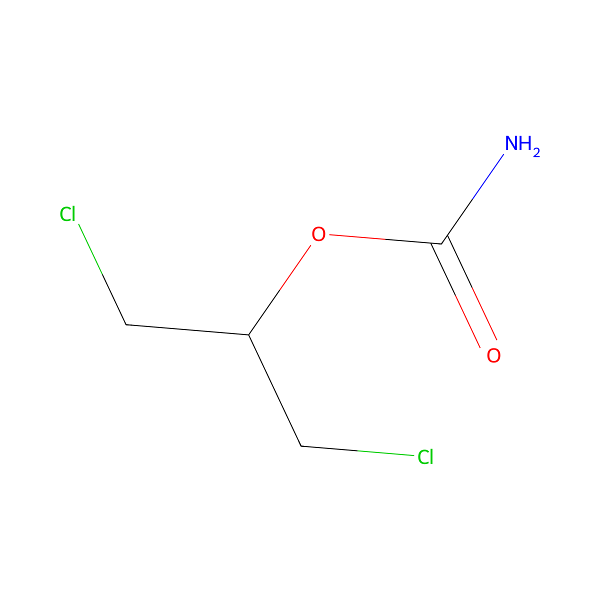 2-Propanol, 1,3-dichloro-, 2-carbamate molecular structure, CAS 587-01-9