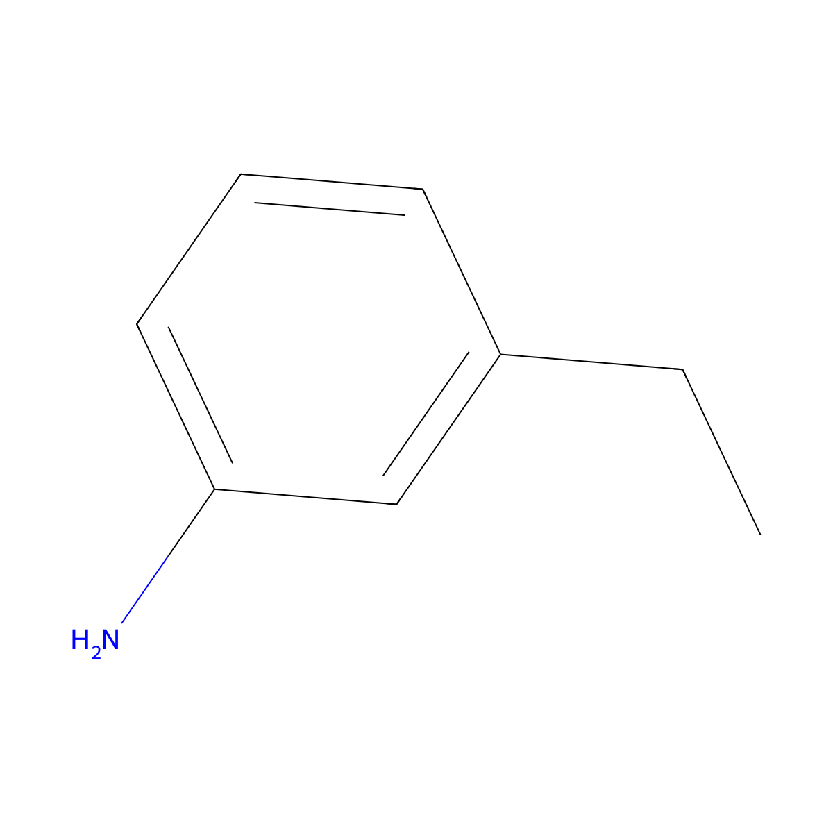 3-Ethylaniline molecular structure, CAS 587-02-0