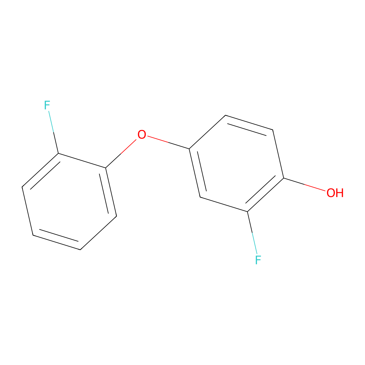 Phenol, 2-fluoro-4-(2-fluorophenoxy)- molecular structure, CAS 587-35-9