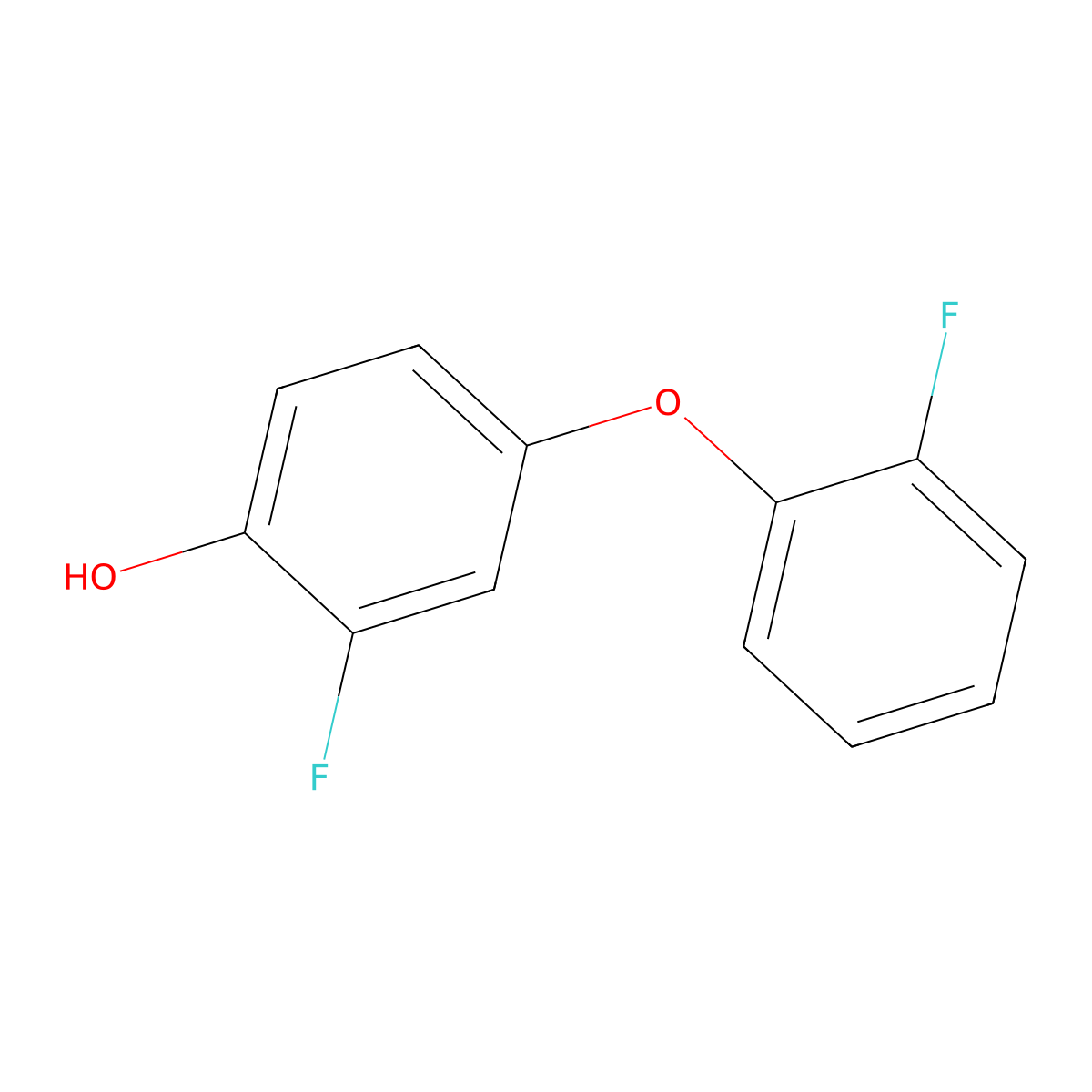 Phenol, 2-fluoro-4-(2-fluorophenoxy)- molecular structure, CAS 587-35-9