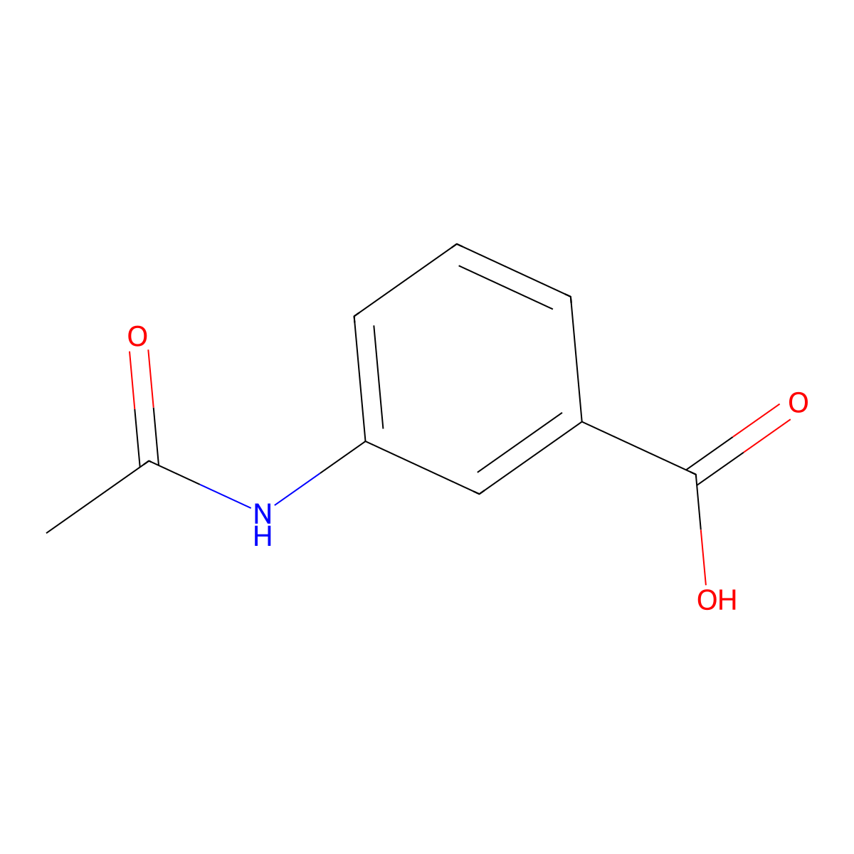 3-Acetamidobenzoic acid molecular structure, CAS 587-48-4