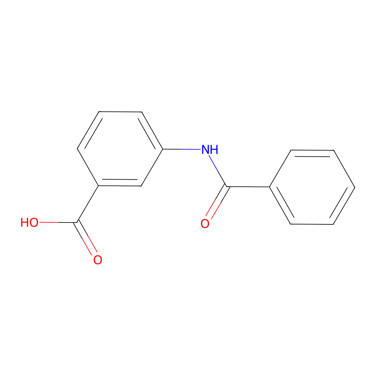 3-(Benzoylamino)benzoic acid molecular structure, CAS 587-54-2