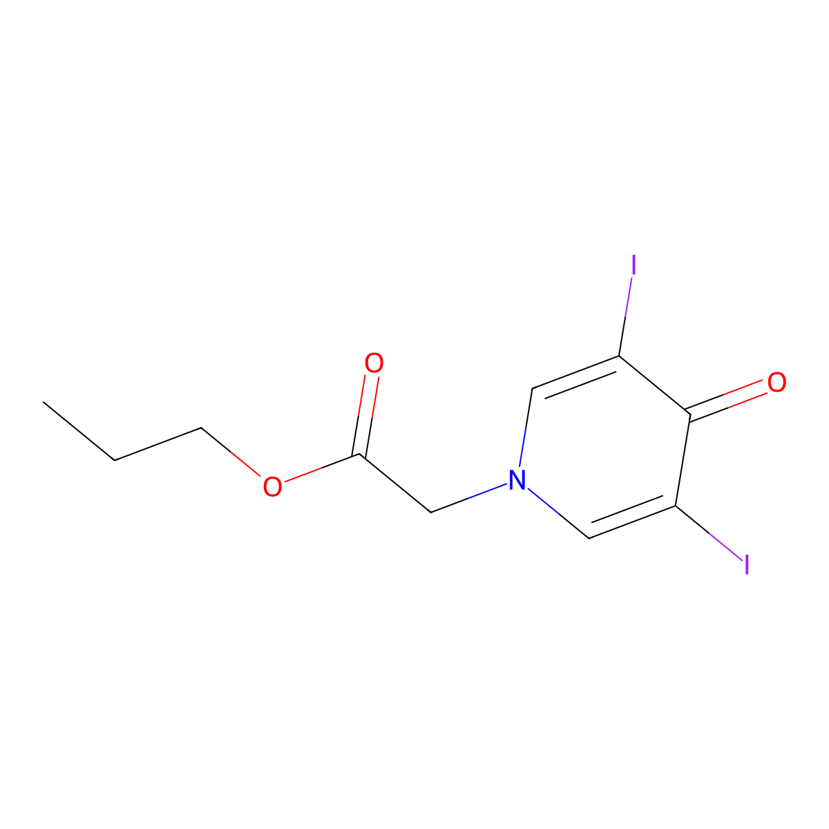Propyliodone molecular structure, CAS 587-61-1