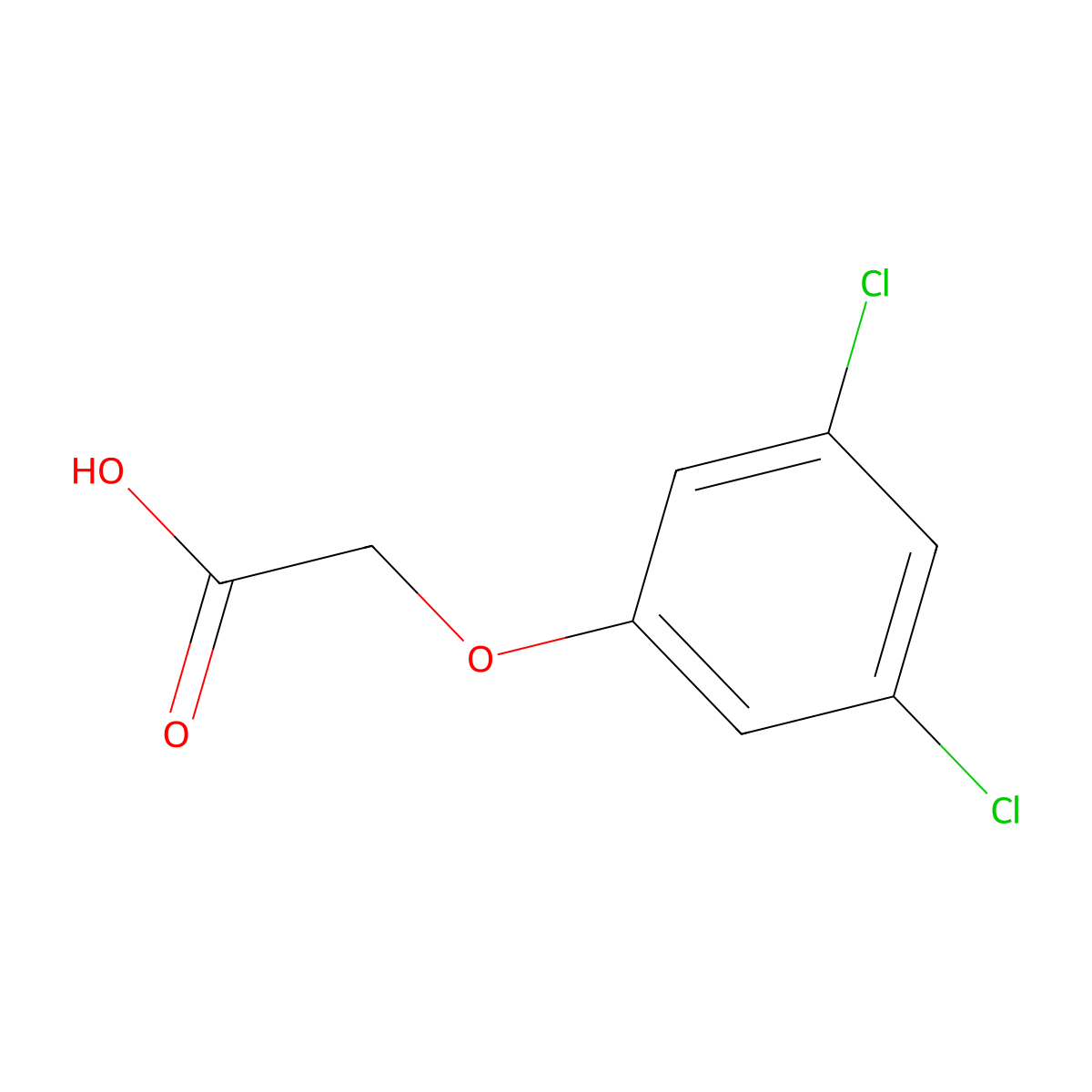 2-(3,5-Dichlorophenoxy)acetic acid molecular structure, CAS 587-64-4