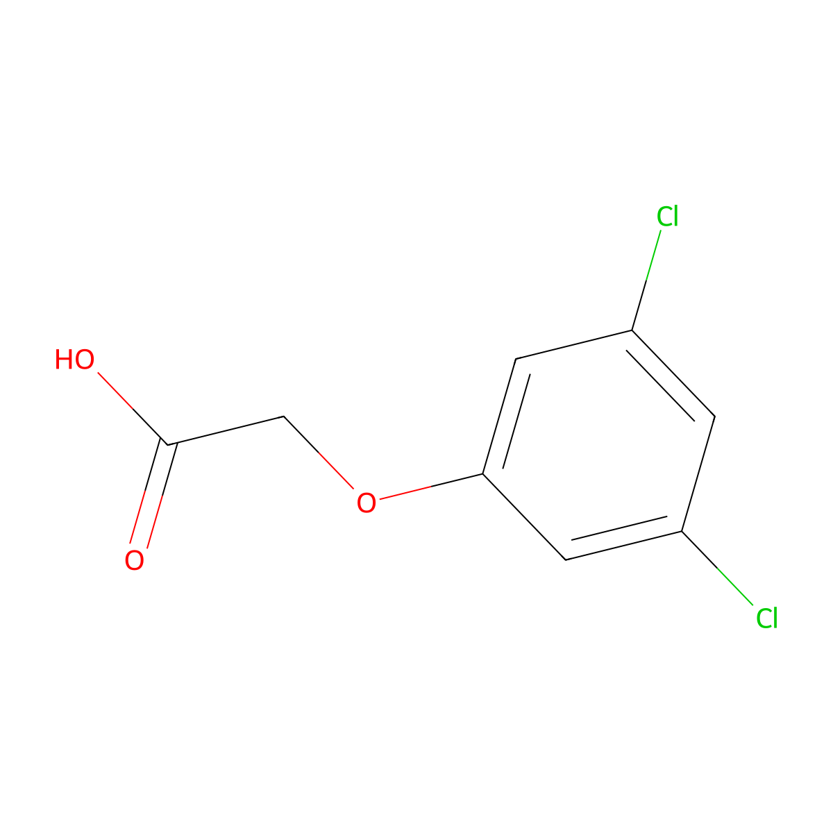 2-(3,5-Dichlorophenoxy)acetic acid molecular structure, CAS 587-64-4