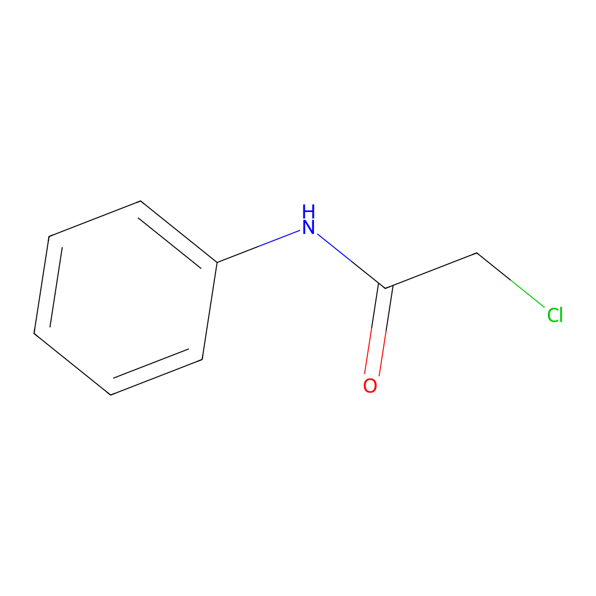 Chloroacetanilide molecular structure, CAS 587-65-5